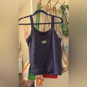 Daily Drills Deep Blue Navy Women's Logo Tank Top size M/L